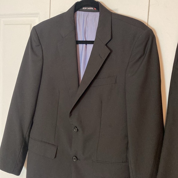 Rockin Sartorial  Roma Classic 2 Button Suit Black  Size 36 S - Picture 4 of 15